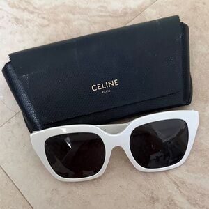 Celine Ivory White Sunglasses with Black Case